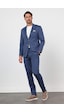 İmza Koyu Lacivert Kendinden Desenli Mono Yaka 6 Drop Slim Fit Takım Elbise 1001260165
