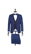 İmza Lacivert Gabardin Mono Yaka Astarlı Yelekli 6 Drop Slim Fit Dar Kesim Smokin Damatlık 1001190166-Lacivert
