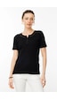 Desen Triko Kadın Açma Yaka Boncuk İşlemeli T-shirt 24754 Siyah Siyah Desen Triko Kadın Açma Yaka Boncuk İşlemeli T-shirt 24754 Siyah Siyah