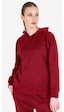 Lescon Kırmızı Kadın Kapüşonlu Sweatshirt 23n-2105