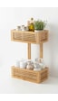Makri Home Bambu 2 Katlı Mutfak & Banyo, Mutfak Düzenleyici Organizer Bej