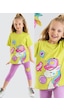 Cool Unicorn Kız Çocuk Yazlık T-shirt Lila Tayt Takım