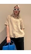 Madmext Bej Muslin Kumaş Basic Kadın Gömlek Mg1784-bej Bej Madmext Bej Muslin Kumaş Basic Kadın Gömlek Mg1784-bej Bej