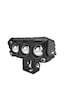 1 Adet Led Spot Işık Ve Sarı Beyaz Projektör Lens 3 Gözlü Dikdörtgen Baykuş Led Off Road Lamba Motosiklet