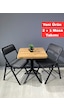 Mercan Ceviz 2 Kişilik Kare Mutfak Yemek Masası Takımı 2+1 Keten Gri 60 Cm Cevizgri 2'li