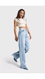 it's basic Kadın Ice Kot Rengi Lora 4s6-32 Loose Fit %100 Koton Denim Jean İce