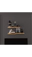 Asra Trend Kıvrımlı Duvar Rafı DRF-03 %100 MDF 2'li Dekoratif Organizer Kitaplık Petra