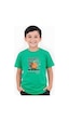 Fyk Kids Erkek Çocuk Yuvarlak Yaka Basketball Baskılı T-shirt Yeşil