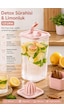 Porsima 06-1109 Detoks Sürahi & Limonluk Şeffaf 1,5 L - Pembe