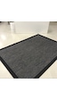 Elvey Home Jüt Sisal S9714 Gri Siyah Kaymaz Taban Hasır Dokuma Yıkanabilir Yolluk Salon Koridor Mutfak Halısı Gri/siyah