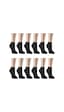 Ozzy Socks 12 Çift Bambu Siyah Erkek Dikişsiz Patik Çorap Siyah