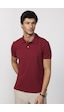 Tudors Erkek Slim Fit Dar Kesim Pamuklu Yumuşak Dokulu Serin Tutan Kumaş Düz Pike Bordo Polo Yaka Tişört-30770-Bordo