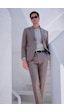 İmza Yeşil Mono Yaka Keten 6 Drop Slim Fit Yarım Astar %100 Keten Takım Elbise 1001260164 Açık Yeşil