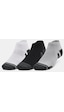 Under Armour Unisex UA Performance Tech 3’lü Paket Low Cut Çorap 1379504-011 Gri - Siyah