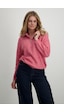 Only Oversize Yarım Fermuarlı Uzun Kol Kadın Sweatshirt - Minimalist Stil Pembe