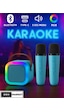 Çift Mikrofonlu Kablosuz Karaoke Bluetooth Rgb Işıklı, Taşınabilir, Usb/sd Destekli Parti Hoparlörü