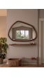 Dekoratif Asimetrik Model 110x80 Cm Aynalı Dresuar - Raf Ceviz