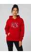 Herkesemoda Hey You Baskılı Kapüşonlu 2 İplik Şardonlu Sweatshirt Kırmızı