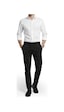 Deepsea Erkek Siyah Likralı Gofre Kumaş Beli Lastikli İpli Slim Fit Günlük Pantolon 2600650 Siyah