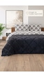 Battal Wellsoft Yorgan Çift Taraflı Yastık Kılıflı 215x235 Cm Siyah