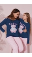 Siyah İnci Pamuklu Örme Pijama Takım 24241116 İndigo