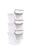 Motek Mt07 Tekerlekli Eşya Ve Erzak Kutusu 3katlı 3x12 Lt Organiz Beyaz - Gri