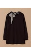 Büyük Beden Fular Yakalı Sweatshirt10002522314010 Siyah