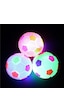 3 Pcs Flashıng Light Up Ball 3 Adet Sesli Led Işıklı Mini Futbol Topu Yoyo Işıklı Stres Oyuncağı Renkli