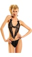 Asistiva Fantezi Dantelli İç Giyim Siyah Bodysuit