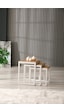 Arpelia Zeyna Üçlü Zigon Sehpa 50 x 40 CM Beyaz - Atlantik Çam -