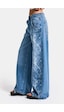 it's basic Kadın Mavi 2s6-24 Wide Leg Fit Bol Kesim %100 Koton Özel Tasarım Denim Jean