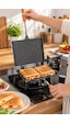 Porsima Çift Taraflı Ocak Üstü Tost Makinesi 17x23 Cm Granit İç Yüzeyli Ahşap Saplı Klasik Tost Tavası Teflon