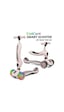 Smart Oturaklı Çocuk Scooter 3 Tekerlekli Işıklı Ledli Scooter Yükseklik Ayarlı 1-5 Yaş Açık Pembe
