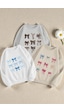 Uyguntarz Çok Renkli En Sevilen Kurdele Baskılı Sweatshirt 3'lü Fırsat Paketi
