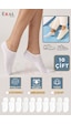 Kral Socks Kadın Pamuklu Terletmez 10'lu - 10 Çift Yazlık Görünmez Çorap Beyaz