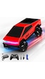Oyuncak Uzaktan Kumandalı Şarjlı Akrobat Cybertruck Araba 4x4 Drift Araç Bilekten Kumandalı Led Işıklı 2.4 Ghz 6 Farklı Led Işık Modu 18 Cm