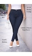 Cedy Denim Slim Fit Jean Büyük Beden Yüksek Bel Dar Kesim Esnek Kot Pantolon C597 Lacivert