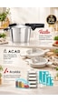 Fissler Vitaquick Premium 4,5 Lt Düdüklü Tencere + Acar 2’li Sahan Seti + Aryıldız 25 Parça Saklama Kabı Seti