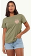 Jack Wolfskin Discover Heart T W Kadın Tişört 1809701-4511 Yeşil