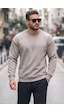Buratti  Regular Fit Bisiklet Yaka Pamuklu Içi Tüylü Yumuşak Şardonlu Erkek Sweat 5905255 Kül
