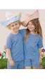 Mavi Bisiklet Yaka Oversize T-shirt Çocuk Unisex %100 Pamuk