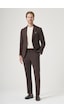 İmza Kahverengi Kırlangıç Yaka 6 Drop Slim Fit Tam Astar Esnek Takım Elbise 1001260148