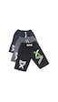 Fyk Kids 3 Lü Siyah-füme-lacivert Kapri, Baskılı Collection Erkek Çocuk Şort&bermuda Çok Renkli