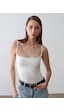 Dilvin 21200 Bra-free Askılı Top-ekru
