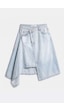 it's basic Kadın Ice 4s6-3 Midi Boy Asimetrik Kesim Tasarım Denim Etek Ice Rengi