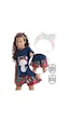 Denokids Çiçekli Kedi Kız Şort Takım Çok Renkli
