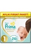 Prima Bebek Bezi Premium Care Ekonomik Paket 1 Beden 210'lu PKT.PRIMA.178 1 Numara