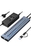 Acasis Hb16 Pro 16 Port Usb Hub, 8x Usb-a, 8x Usb-c, 10gbps, 96w Adaptörlü Ac Hb16pro Acasis Hb16 Pro 16 Port Usb Hub, 8x Usb-a, 8x Usb-c, 10gbps, 96w Adaptörlü Ac Hb16pro