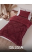 Isessia Lüks Wellsoft Çift Taraflı Yumuşak 4 Mevsim Konfor Yorgan Seti Yorgan Uyku Seti 155 X 215 Cm Bordo