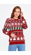 Tarz Cool Kırmızı Kadın Christmas Yılbaşı Kazağı Kırmızı